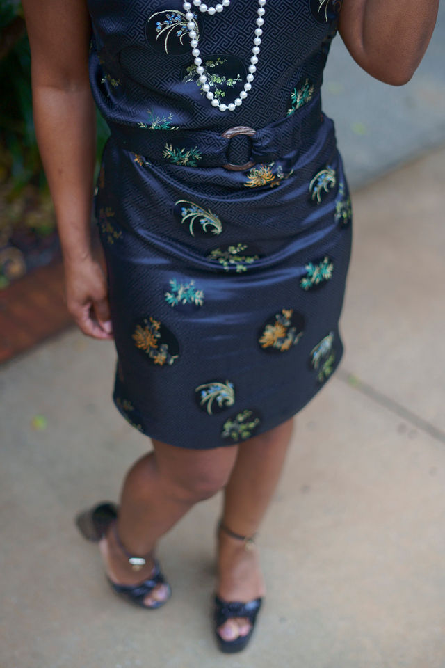 Simplicity 9846 in black brocade Sewing For My Sanity